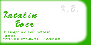 katalin boer business card